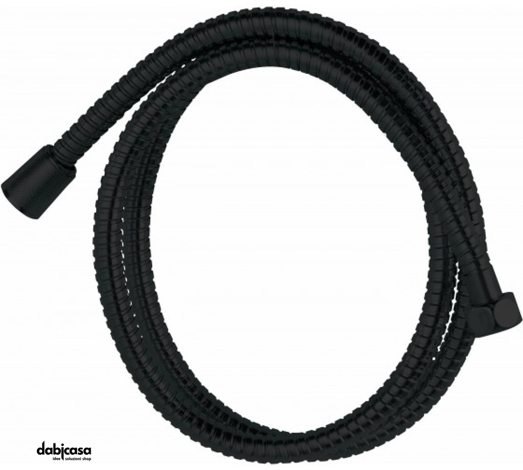 Flessibile Doccia "Hidra" In Acciaio C/Doppia Aggraffatura Da 150 cm Nero Matto