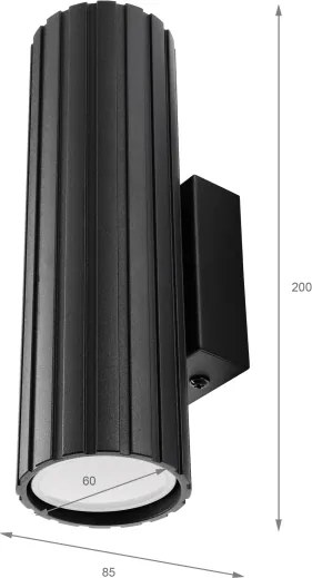 Brilagi - Lampada da parete CRISPINA 2xGU10/10W/230V 20 cm nera