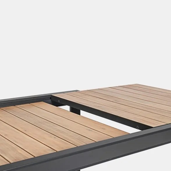 Tavolo Allungabile Da Esterno In Alluminio Antracite 100x160-240 Cm Belmar Bizzotto