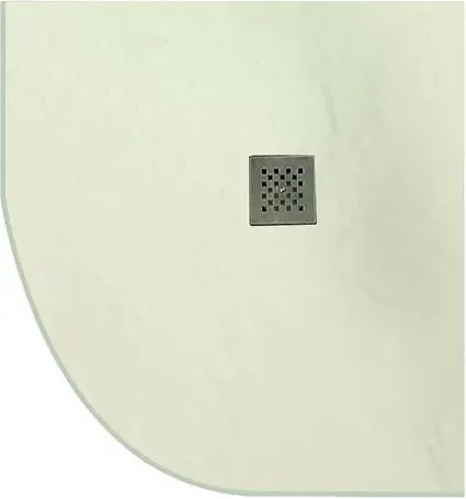 Piatto doccia semicircolare 90x90cm effetto pietra avorio - KAMALU