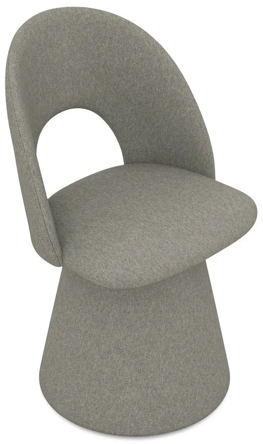 Sedia da pranzo grigia in imbottito Kalo – Makamii