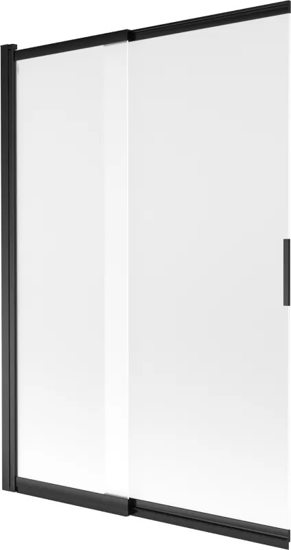 Mexen Fox paratia da vasca da bagno a 2 ante scorrevoli 120 x 150 cm, smerigliato, nero - 891-120-002-70-30
