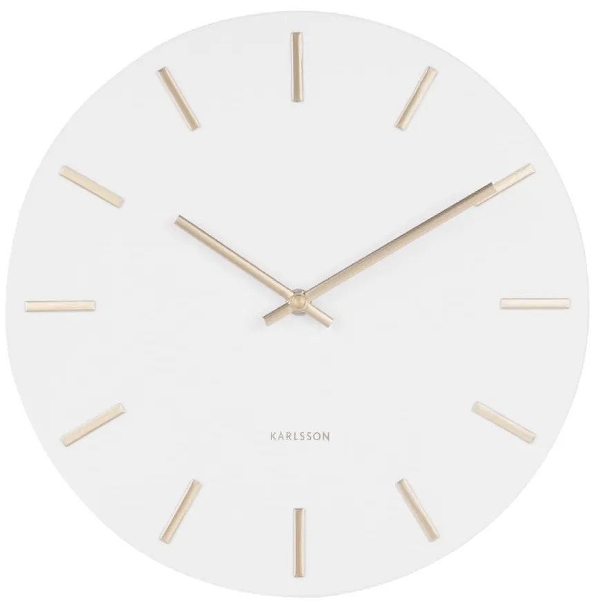 Orologio da parete bianco con lancette dorate , ø 30 cm Charm - Karlsson