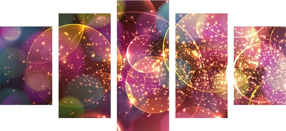 Quadri 5 pezzi – Astrazione scintillante