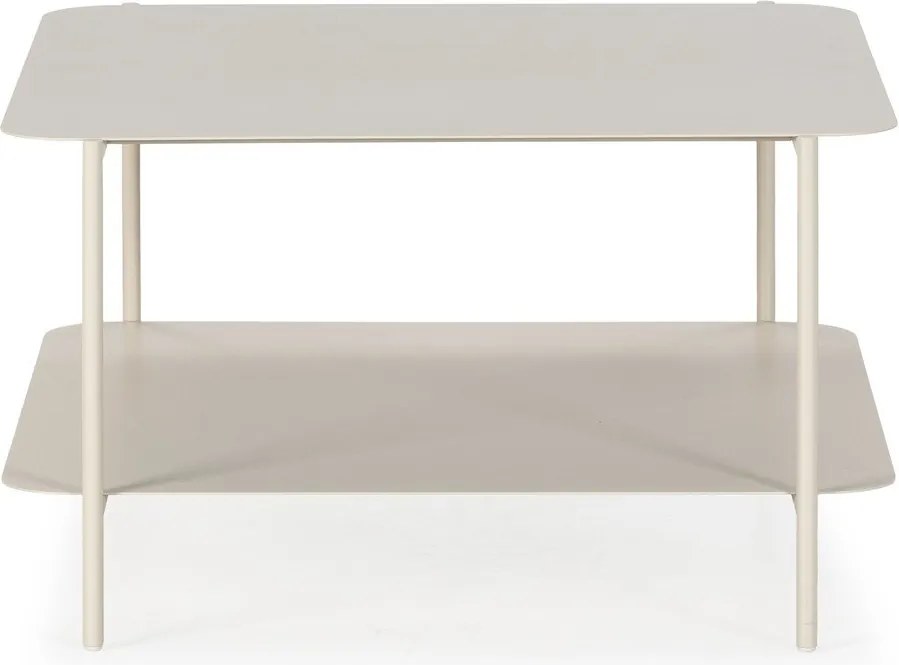 Tavolino da salotto color crema in metallo 70x73 cm Beatrix – MOME