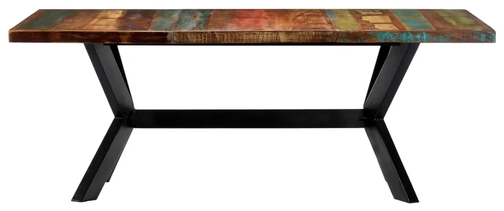 Tavolo da pranzo 200x100x75 cm in legno massello di recupero