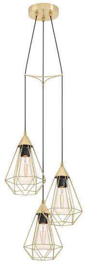 Eglo 43683 - Lampadario su corda TARBES 3xE27/60W/230V