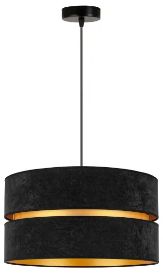 Duolla - Lampadario a sospensione con filo DUO 1xE27/15W/230V diametro 40 cm nero/oro