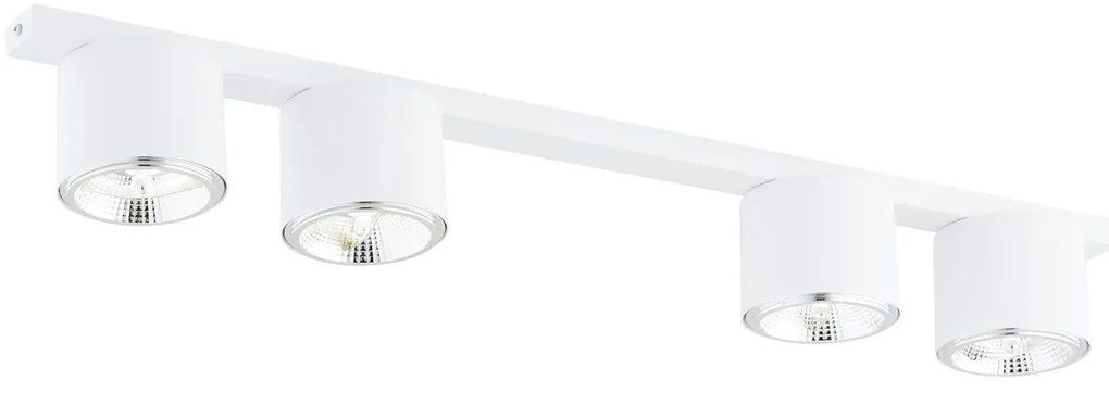 Lampadario da Soffitto in Acciaio AR111 NANO 4 Nero/Bianco 4xAR111