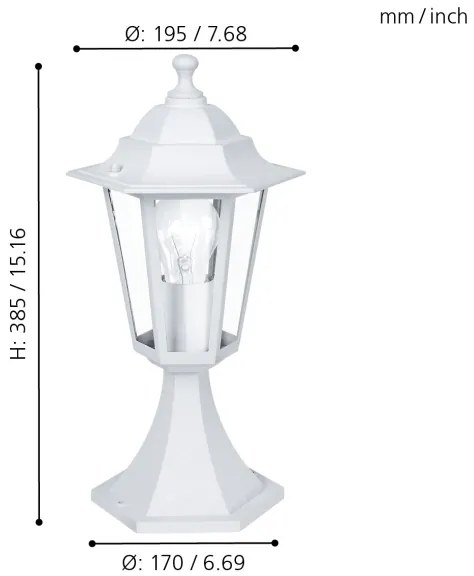 EGLO 22466 - Lampada da esterno LATERNA 5 1xE27/60W