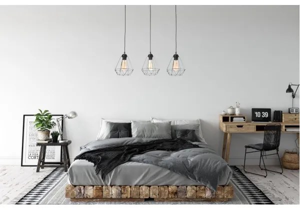 Lampadario a sospensione con filo DIAMENT MINI 3xE27/60W/230V