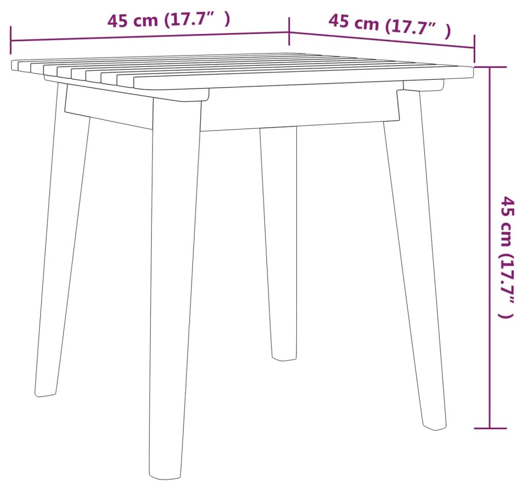 Set da Bistrot 3 pz in Legno Massello di Acacia