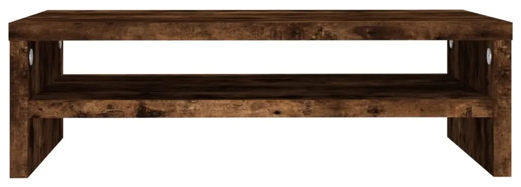 Supporto per monitor rovere fumo 42x24x13 cm legno multistrato