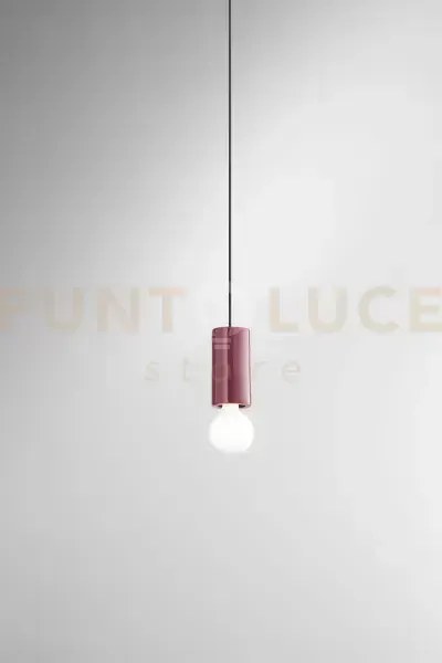 Sospensione ceramica e metallo bordeaux lucido idea 1 luce attacco ...