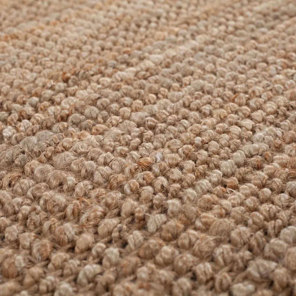 Passatoia in juta intrecciata a mano di colore naturale 60x150 cm Jute Boucle - Flair Rugs