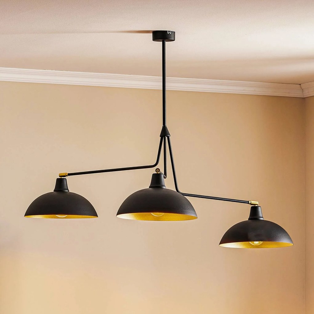 Lampada a sospensione 1036 ALDEX, dimmerabile, Nero, Soggiorno / Sala da pranzo, Metallo, Moderno, Lampada a sospensione