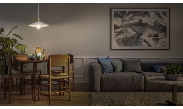 Ledvance - Lampadario a sospensione con filo DECOR PLASTER 1xE27/25W/230V diametro 32 cm gesso bianco