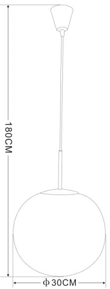 Globo 1582S - Lampadario a sospensione con filo JOEL 1xE27/60W/230V diametro 30 cm