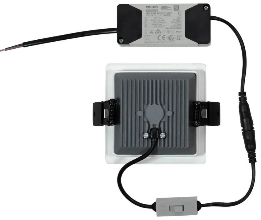 Faro da incasso 10W Foro 85x85mm UGR19 con driver Philips CRI92 CCT Colore Bianco Variabile CCT