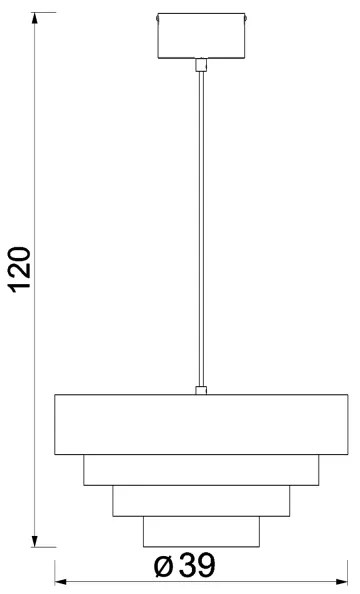 Lampadario a sospensione con filo RINGS 1xE27/15W/230V bianco