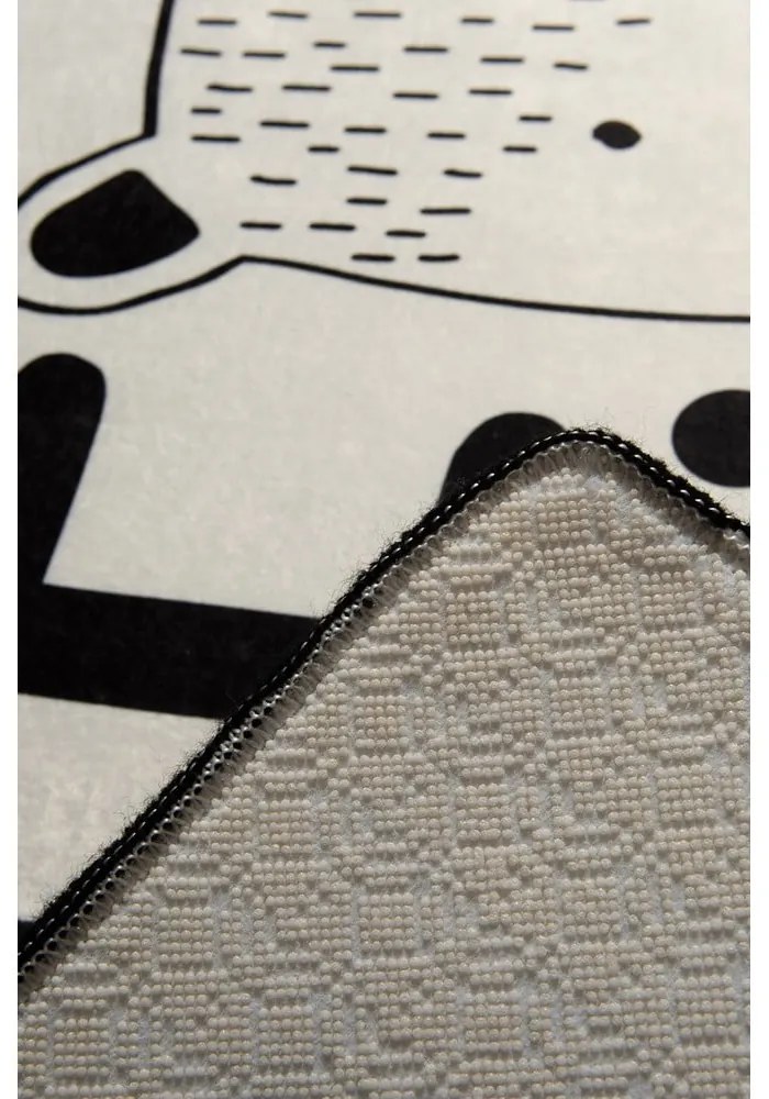 Tappeto antiscivolo per bambini bianco e nero , 100 x 160 cm Little Bear - Conceptum Hypnose