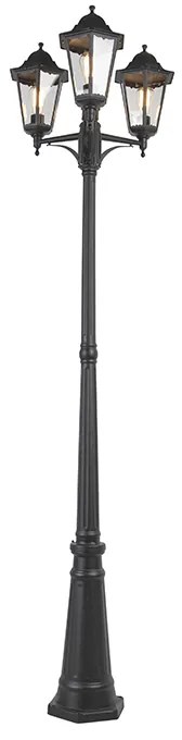 Lanterna da esterno smart nera a 3 luci con WiFi ST64 - New Orleans