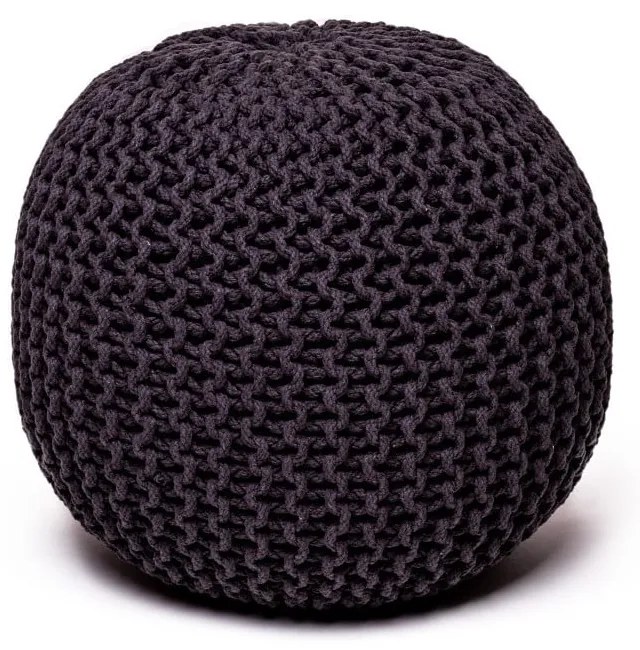 Poggiapiedi grigio scuro con rivestimento in lavorato a maglia Jagger – Bonami Essentials