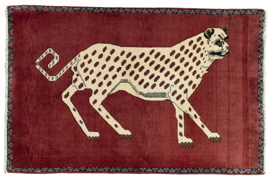 Gabbeh Tappeto 90 x 140 Rosso (Iran) Annodato A Mano