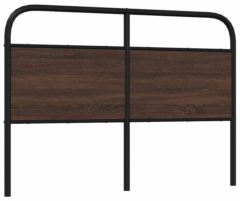 Testiera rovere marrone 140 cm in acciaio e truciolato