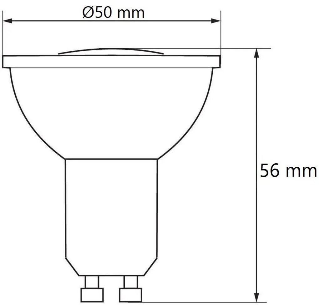 Lampada LED GU10 75W 100lm/W Angolo 120° - Minimo 100pz Colore Bianco Caldo 2.700K