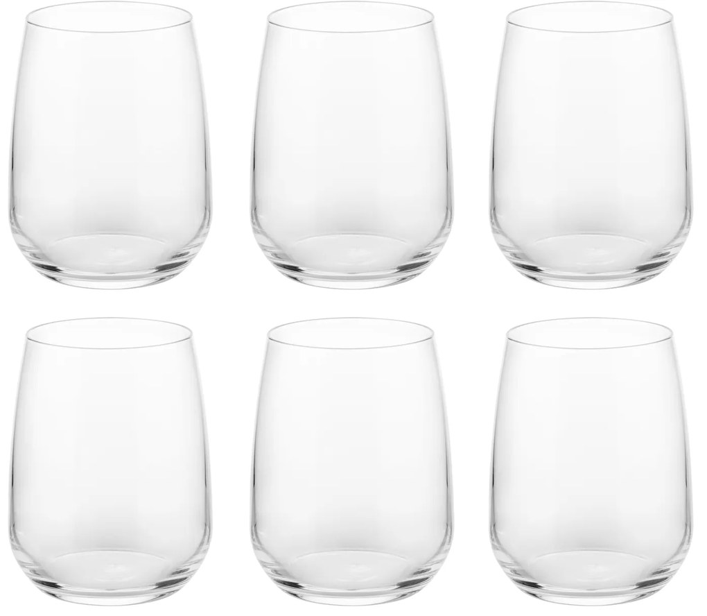 Set 6 bicchieri acqua Io Vino in vetro cristallo