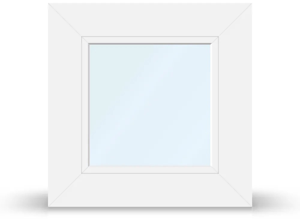 Finestra piccola, pvc, IDEAL 4000, bianco, 1 anta con vetri fissi, 400 x 400 mm, configura individualmente