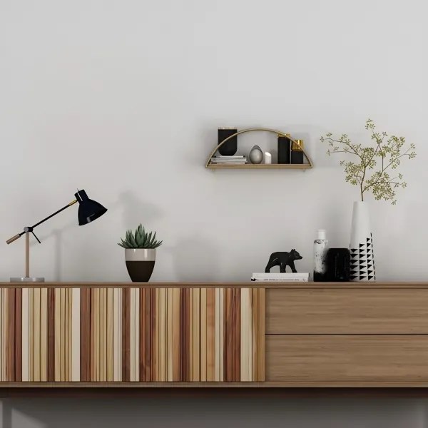 Mensola 45x18 cm quercia/oro
