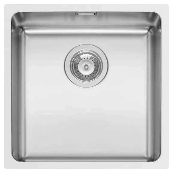 Lavello sottotop 1 vasca PYRAMIS Lume inox L 40 x L 40 cm argento