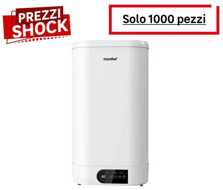Scaldabagno elettrico ad accumulo COMFEE D80-15ED3 74L portata 5L/min 1.5 KW classe energetica B