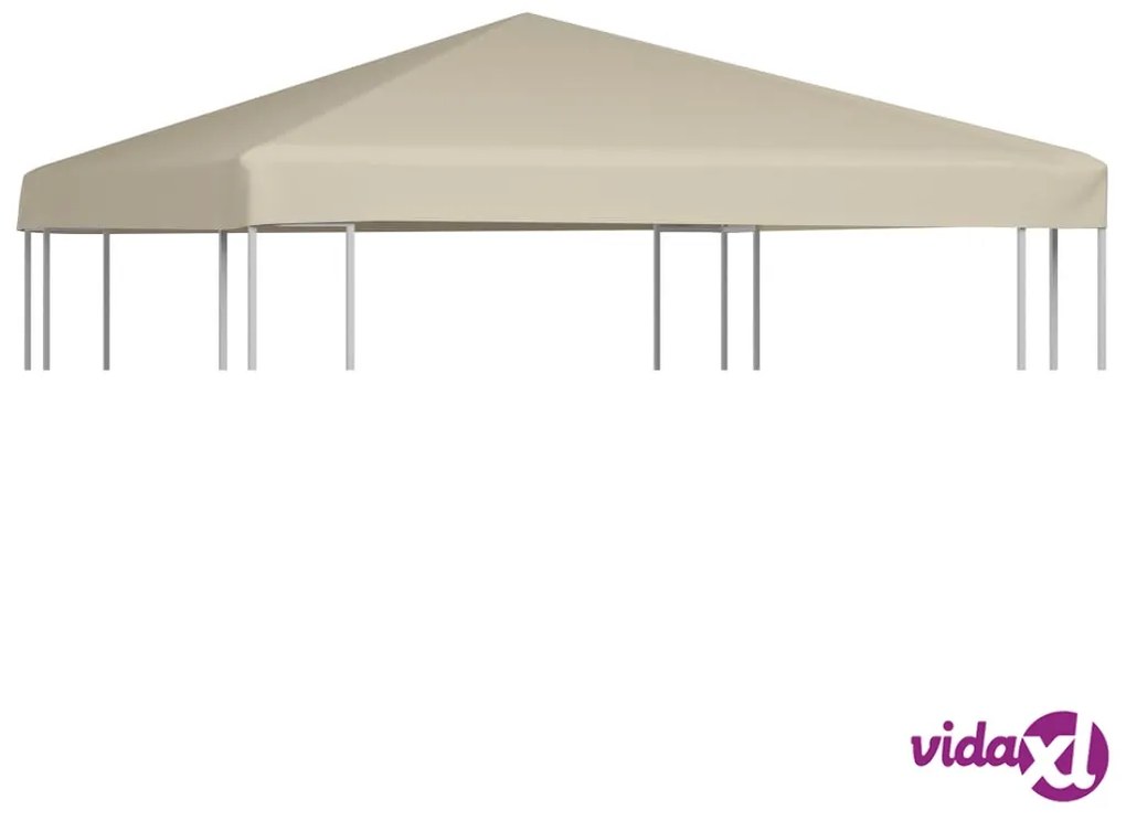 vidaXL Tetto per Gazebo 310 g/m² 3x3 m Beige