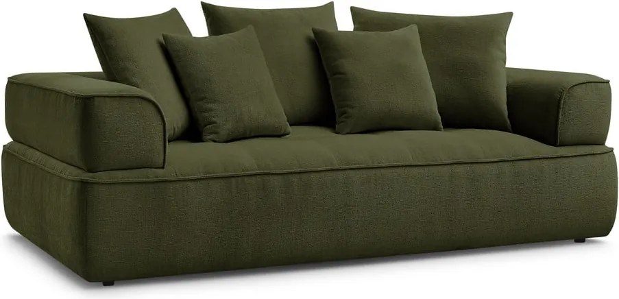 Divano verde con rivestimento in ciniglia 237 cm Whesley – Bobochic Paris