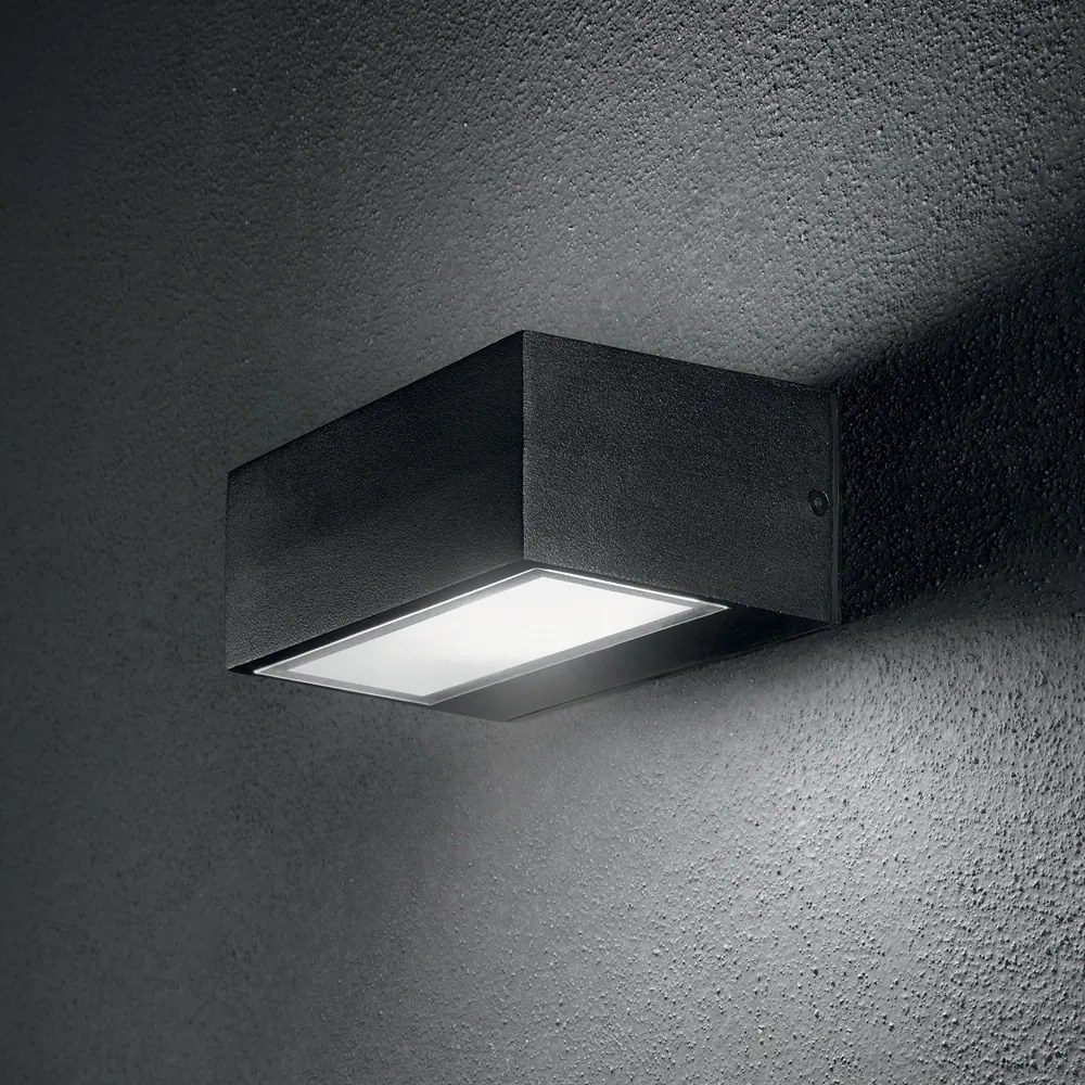 Applique Moderna Twin Alluminio Nero 1 Luce G9 3W 3000K Luce Calda