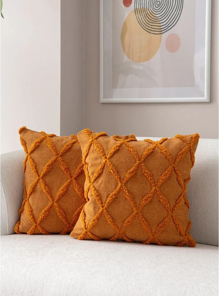 Federe decorative in set 2 pz 43x43 cm Tuffet – Mioli Decor