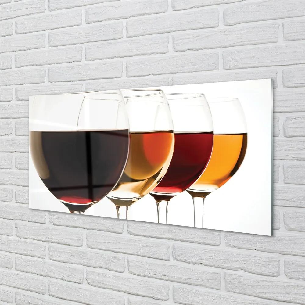 Quadro in vetro Bicchieri da vino 100x50 cm
