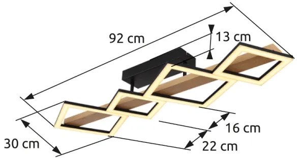 Globo 67288D2 - Plafoniera LED DUSTIN LED/35W/230V 3000K
