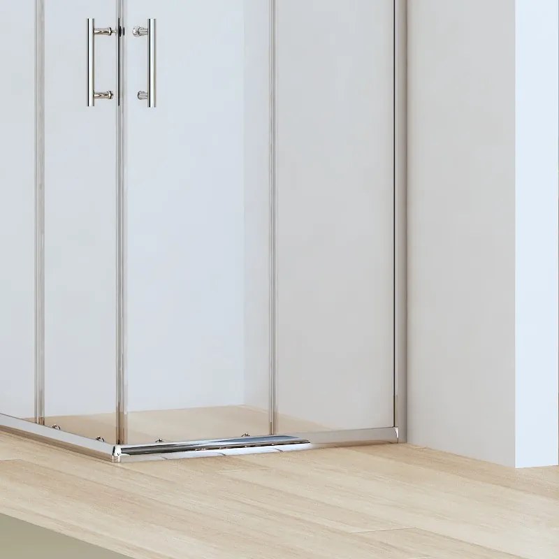 Kamalu - Box doccia 70x90 altezza ridotta 170cm vetro anticalcare | CHIARA EDGE-R