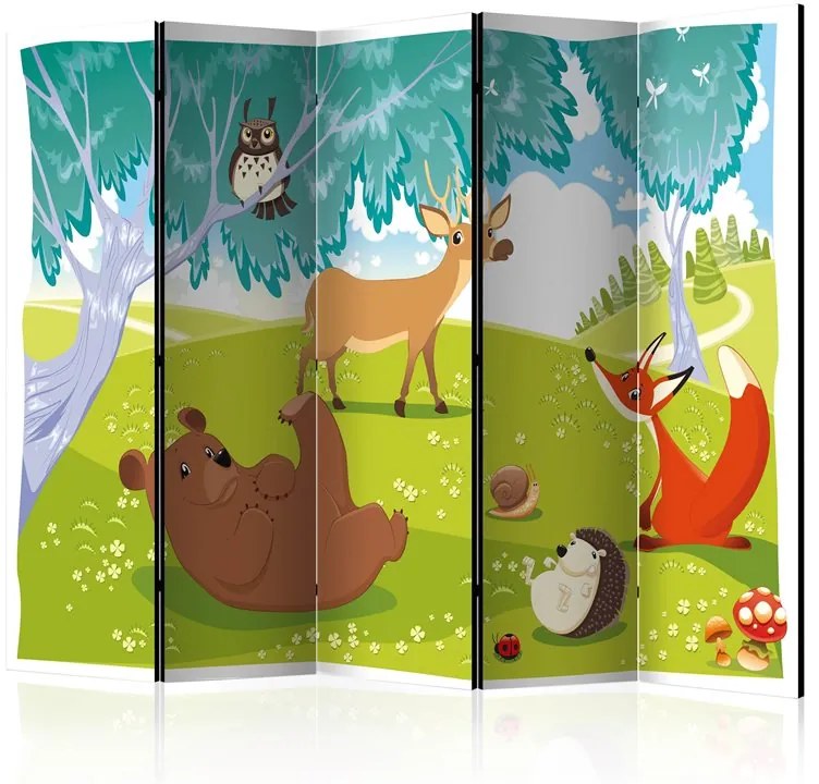 Paravento  Funny animals II [Room Dividers]  Colore ---, Dimensioni e Misure 225x172