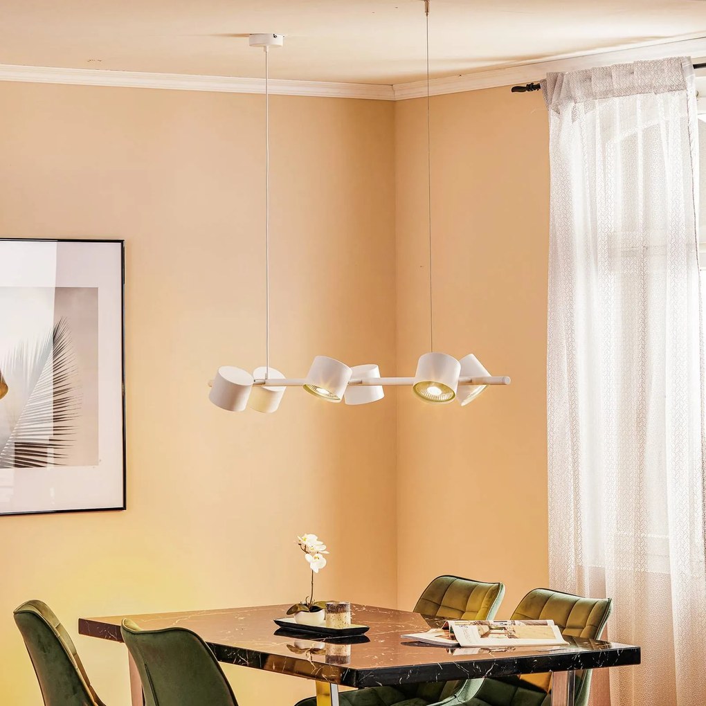 ALDEX Lampada a sospensione Bot, bianco, 6 luci