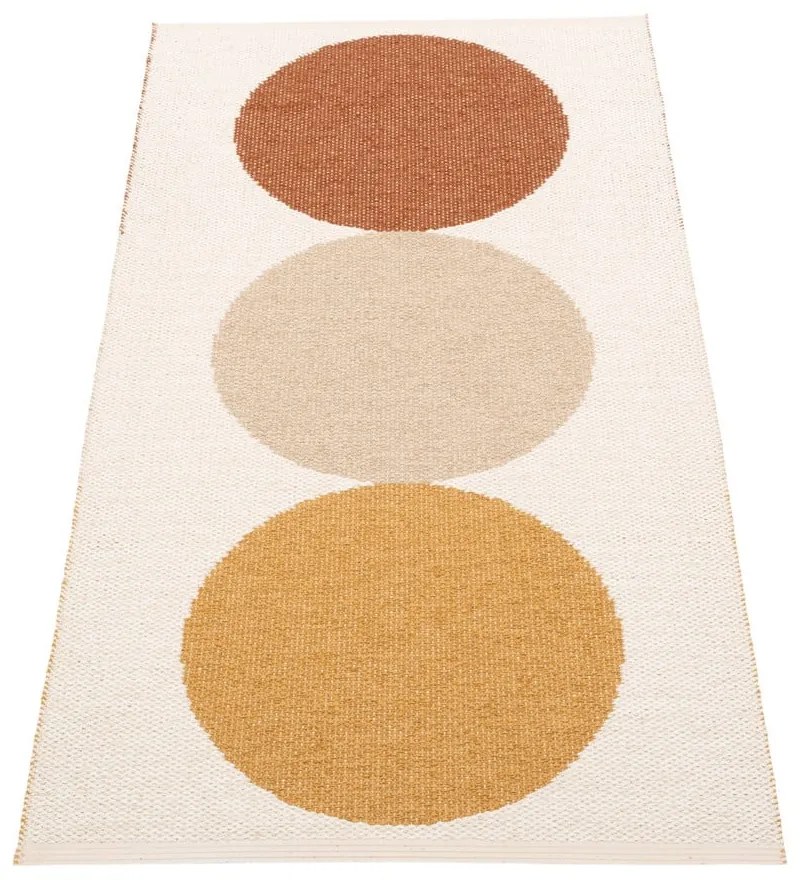 Tappeto da interno/esterno giallo ocra/color crema 70x140 cm Otto Harvest – Pappelina