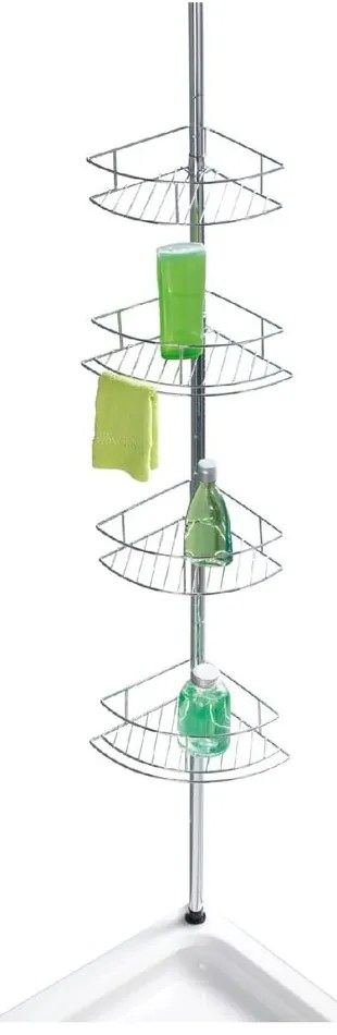Mensola telescopica angolare per bagno in acciaio inox in argento lucido Dolcedo - Wenko