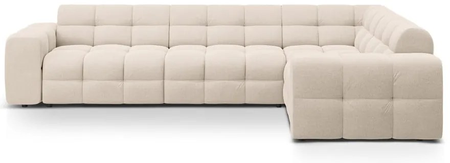 Divano angolare beige (con penisola a destra/a L) Kendal – Micadoni