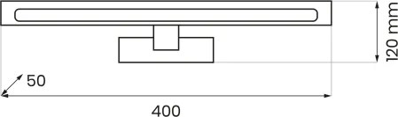 Illuminazione LED per specchio da bagno KLIMT LED/8W/230V 3000/4000/6000K 40 cm IP44 dorata