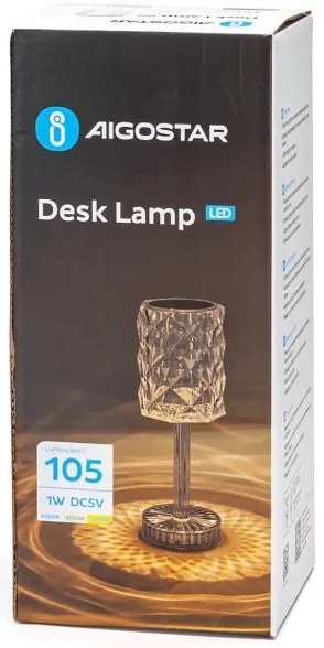 Aigostar- Lampada ricaricabile dimmerabile LED/1W/5V 2700/4000/6500K 1800mAh 26 cm