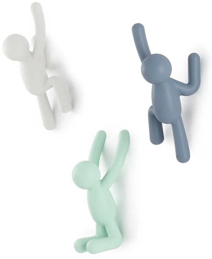 Ganci in plastica da parete in set da 3 Buddy - Umbra